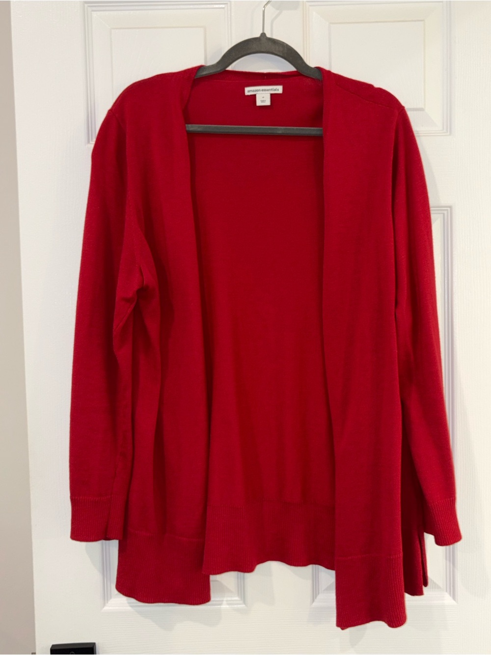 Amazon Essentials Women's Open-Front Cardigan in Red